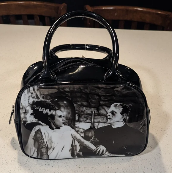Frankenstein's Bride 'We Belong Dead' Bowler Handbag - Picture 3 of 10